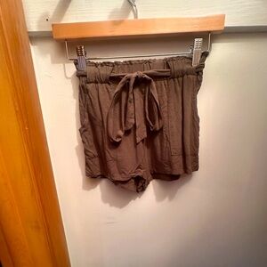 Olive Green Soft Tie-Able Shorts